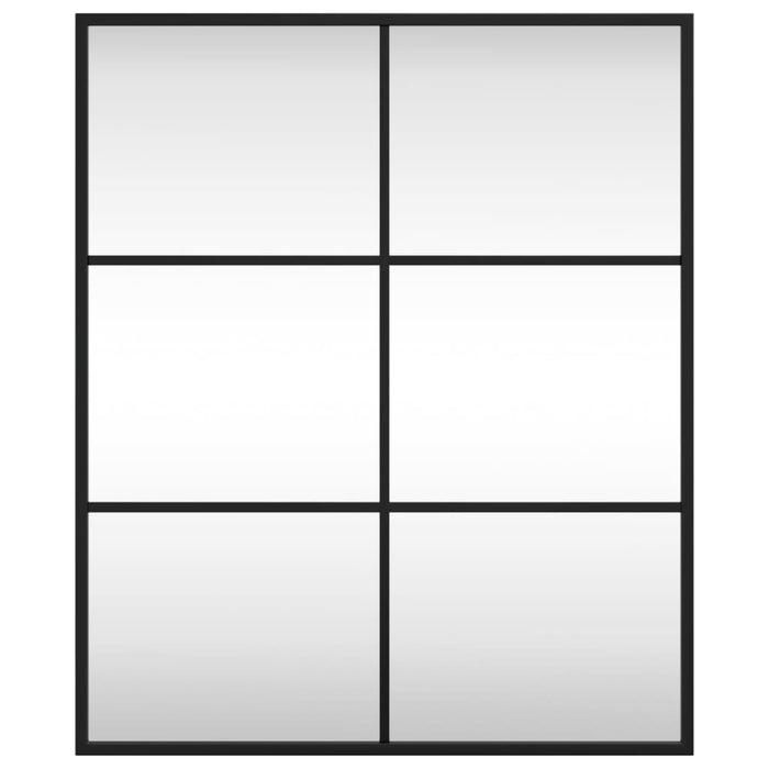 Specchio da Parete Nero 50x60 cm Rettangolare in Ferro 358647