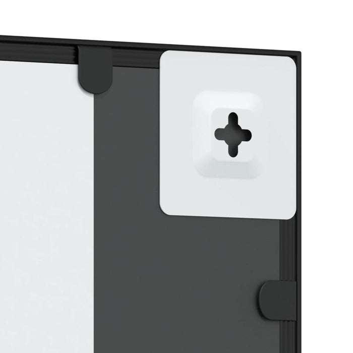 Specchio da Parete-Specchio a Muro-Specchio Decorativo Nero 50x60 cm Rettangolare in Ferro