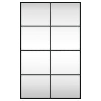 Specchio da Parete Nero 50x80 cm Rettangolare in Ferro 358648