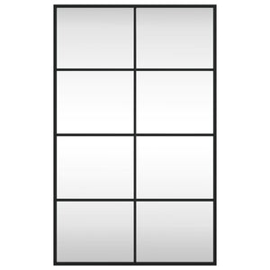 Specchio da Parete Nero 50x80 cm Rettangolare in Ferro 358648