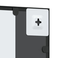 Specchio da Parete-Specchio a Muro-Specchio Decorativo Nero 50x80 cm Rettangolare in Ferro