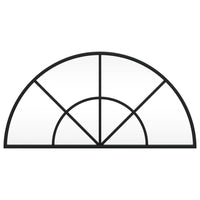 Specchio da Parete Nero 60x30 cm Arco in Ferro 358650