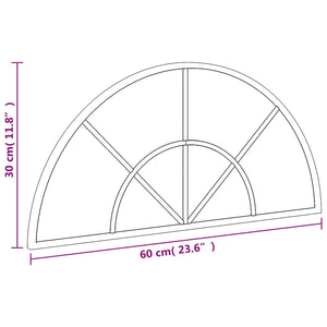 Specchio da Parete Nero 60x30 cm Arco in Ferro 358650