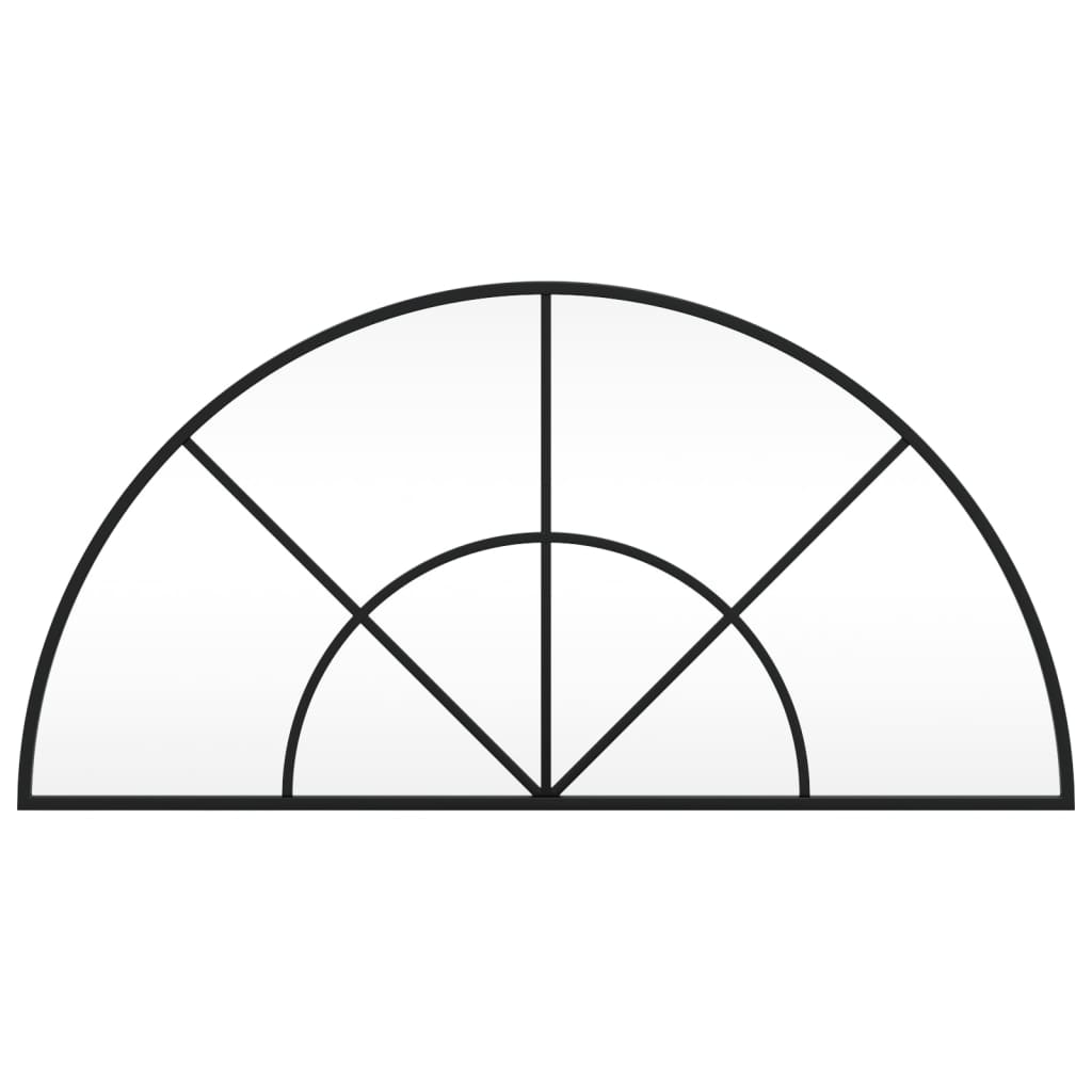 Specchio da Parete Nero 80x40 cm Arco in Ferrocod mxl 104254