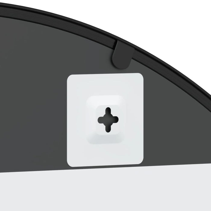 Specchio da Parete Nero 80x40 cm Arco in Ferro 358651