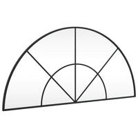 Specchio da Parete Nero 100x50 cm Arco in Ferro 358652