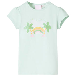 Maglietta da Bambina Menta Chiaro 128cod mxl 85589