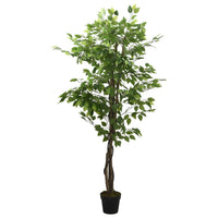 vidaXL Albero di Ficus Artificiale 756 Foglie 150 cm Verde