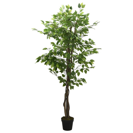 Albero di Ficus Artificiale 756 Foglie 150 cm Verde 359017