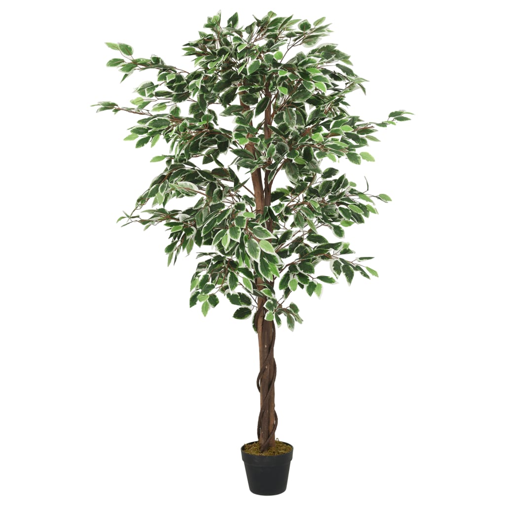 Albero di Ficus Artificiale 378 Foglie 80 cm Verde 359025