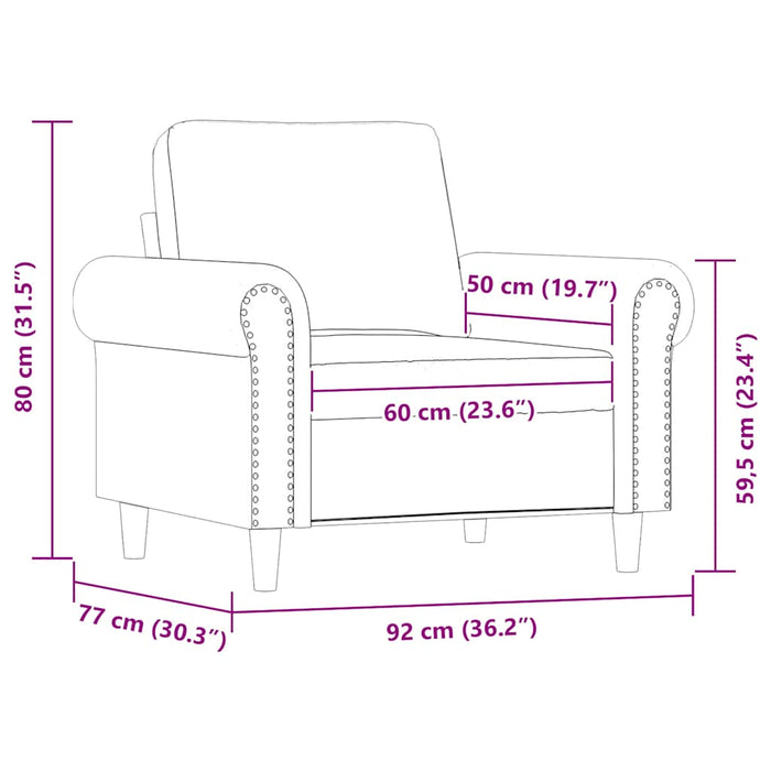 Poltrona Cappuccino 60 cm in Similpelle 359498