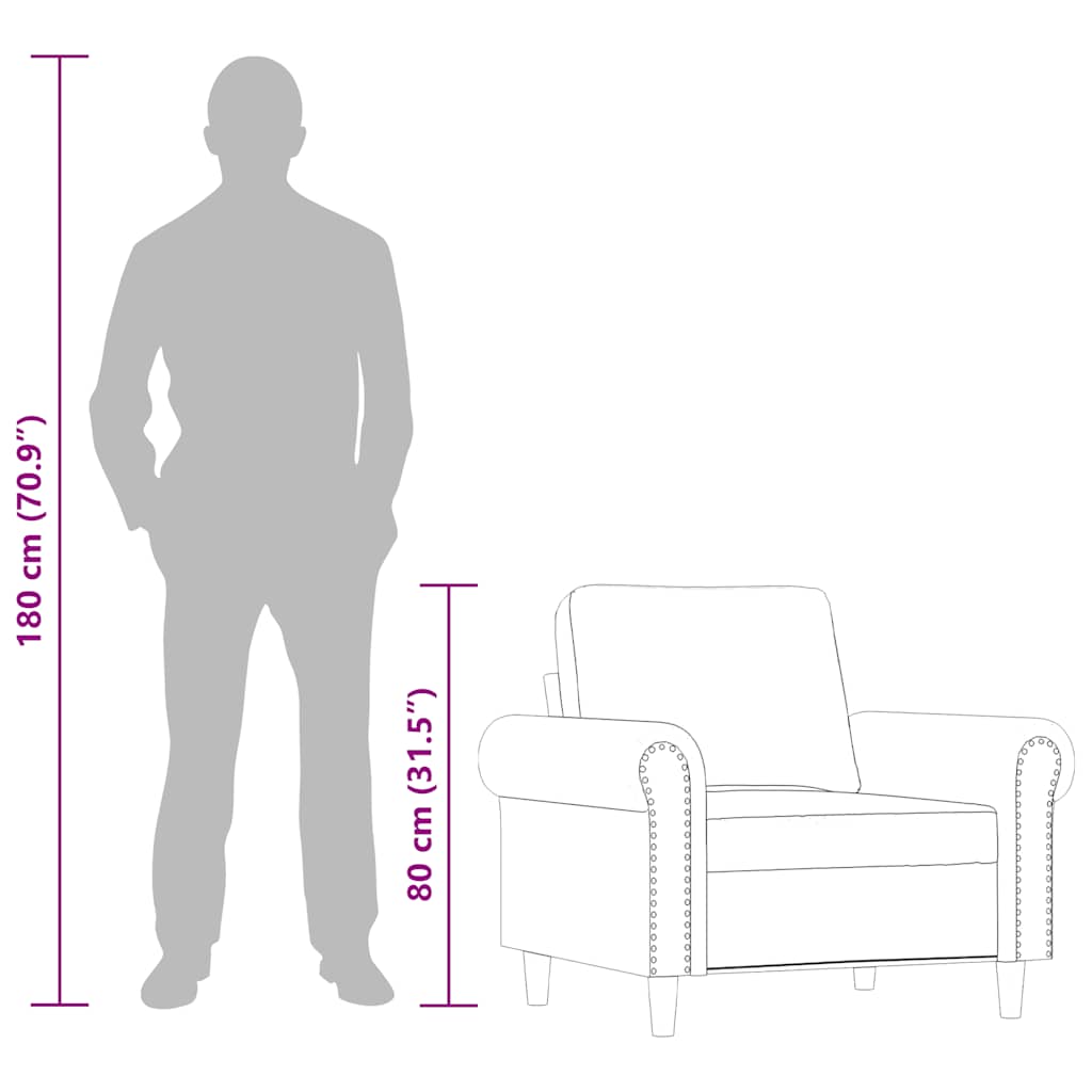 Poltrona Cappuccino 60 cm in Similpelle 359498