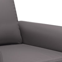 Divano a 2 Posti Grigio 120 cm in Similpelle