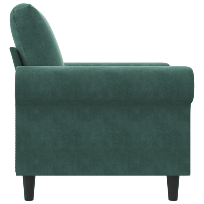 Poltrona Verde Scuro 60 cm Velluto 359511