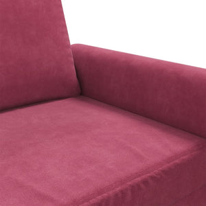 Poltrona Rosso Vino 60 cm Velluto 359513