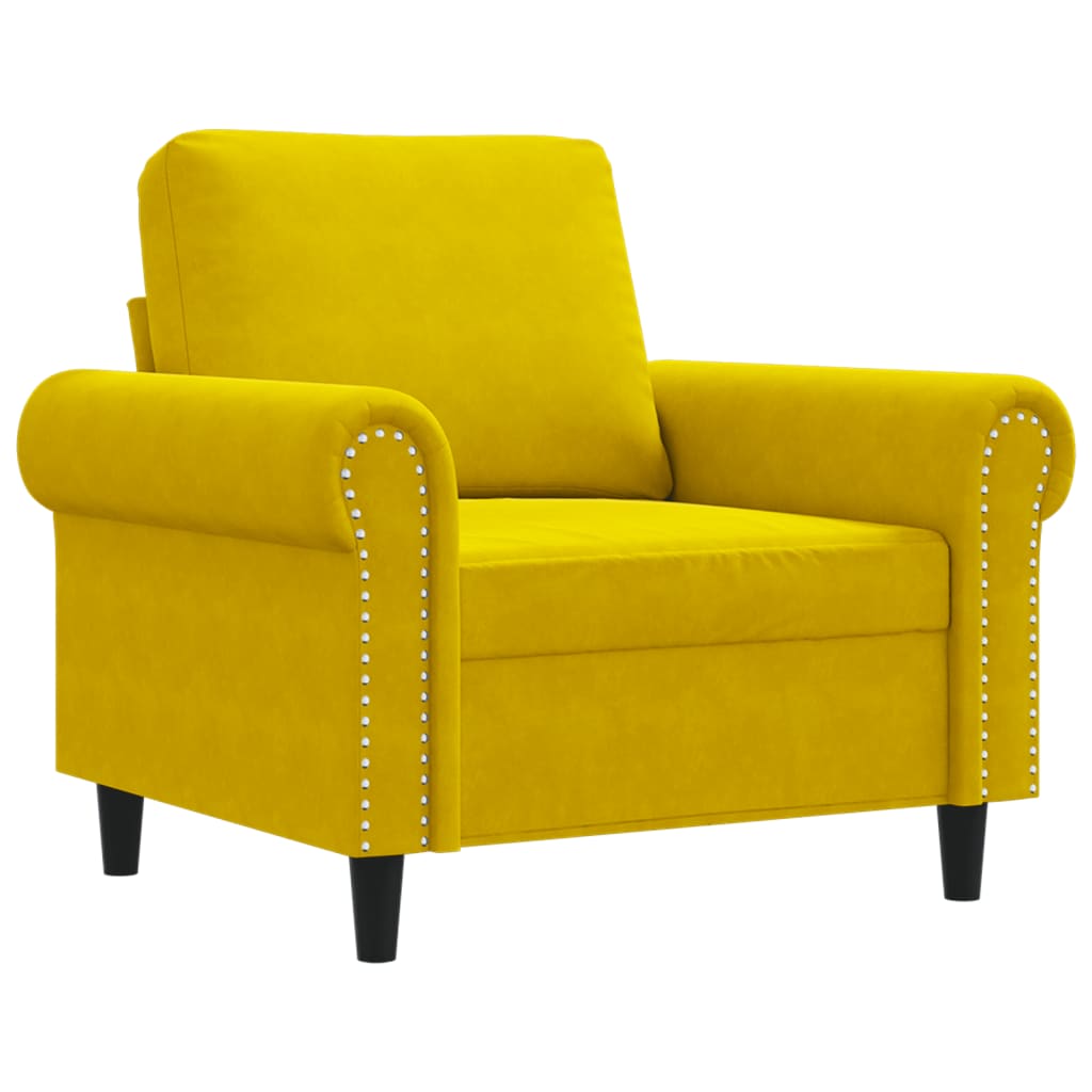 Poltrona Giallo 60 cm Velluto 359515