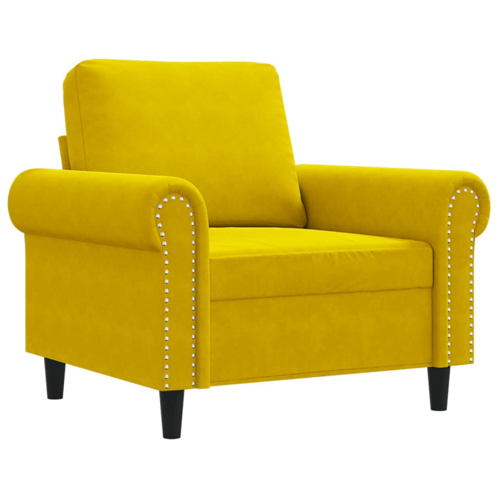 Poltrona Giallo 60 cm Velluto 359515