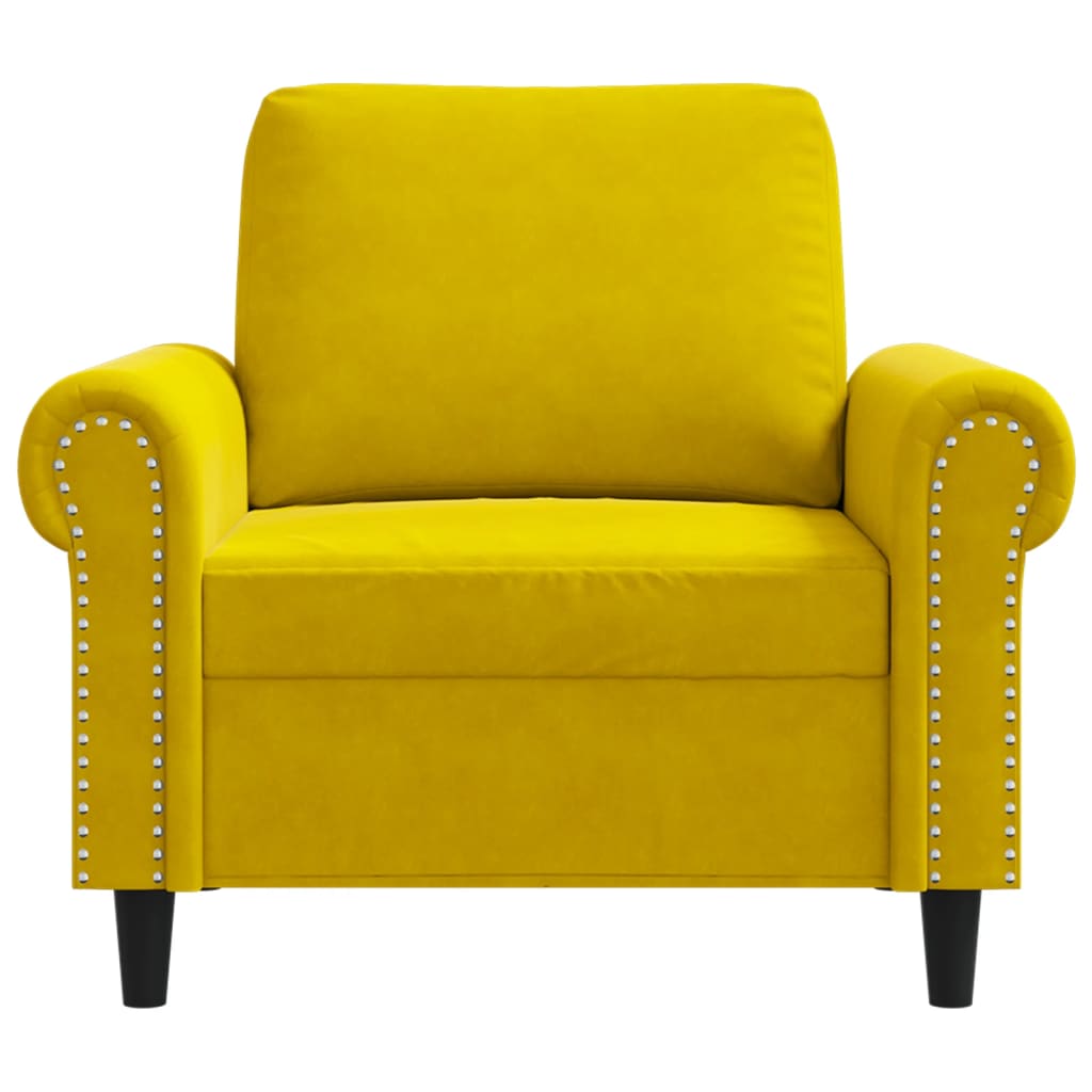 Poltrona Giallo 60 cm Velluto 359515