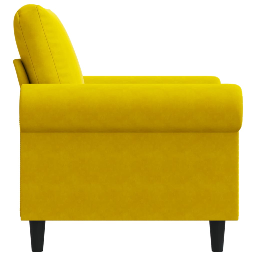 Poltrona Giallo 60 cm Velluto 359515
