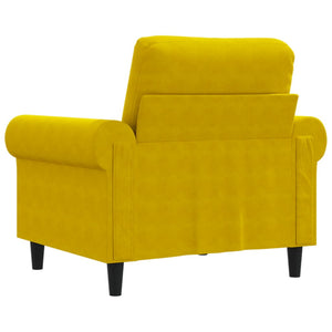 Poltrona Giallo 60 cm Velluto 359515