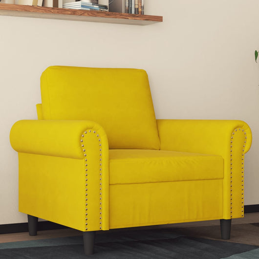 Poltrona Giallo 60 cm Velluto 359515