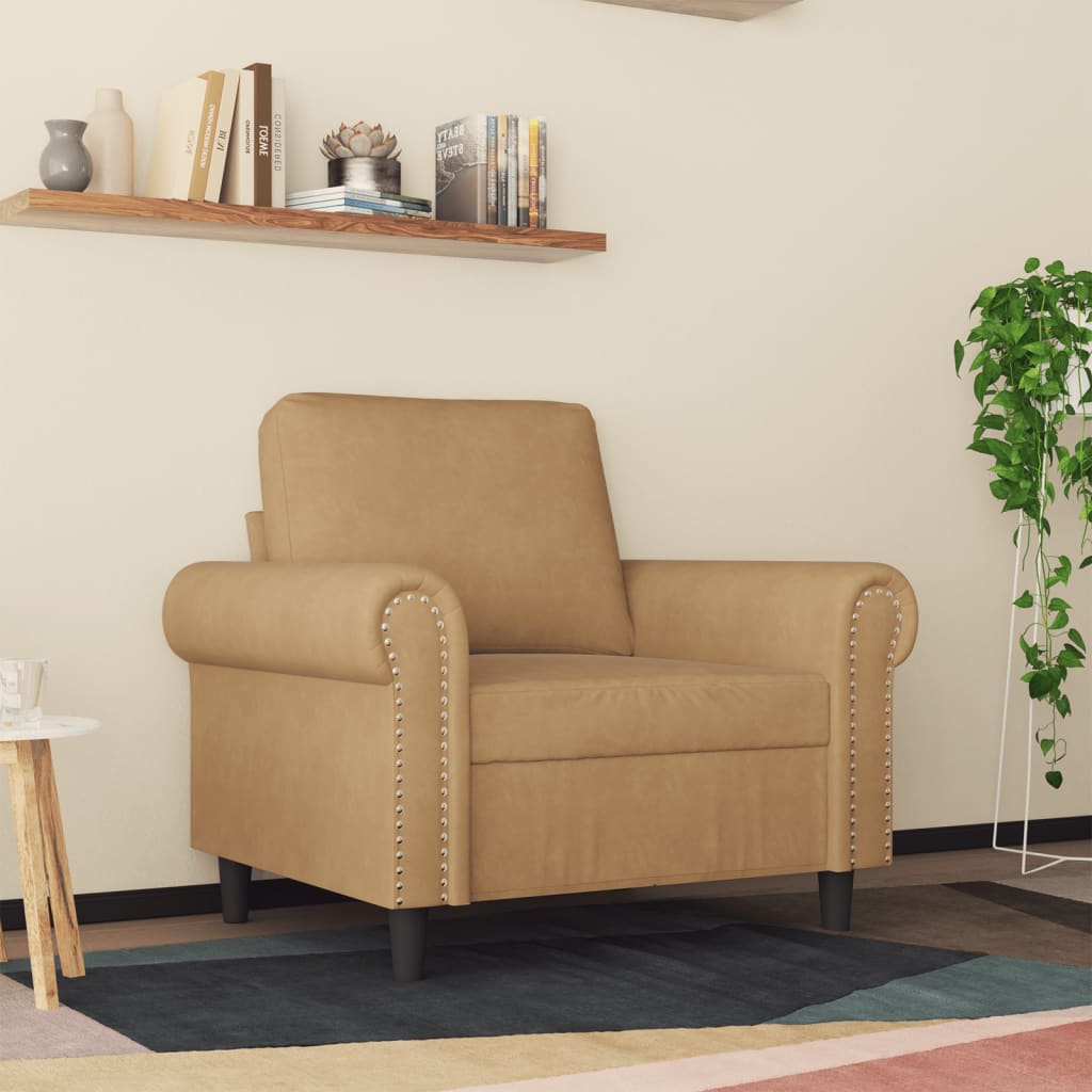 Poltrona Marrone 60 cm Vellutocod mxl 134741