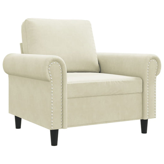 Poltrona Crema 60 cm Velluto 359517