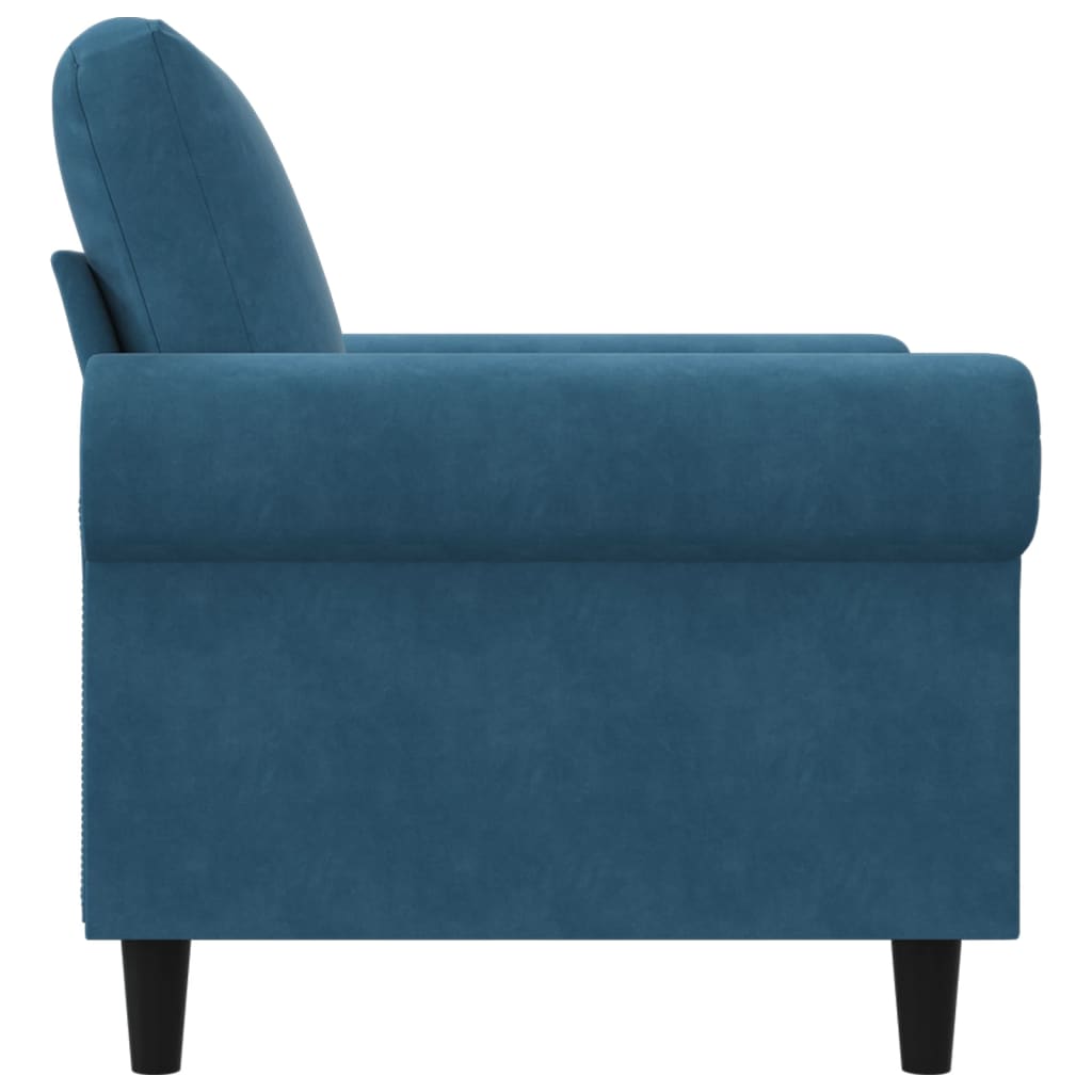 Poltrona Blu 60 cm Velluto 359518