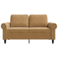 Divano a 2 Posti marrone 120 cm in Velluto 359526