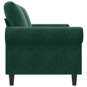 Divano a 2 Posti-Sofa 2 Posti Verde Scuro 140 cm in Velluto 631350