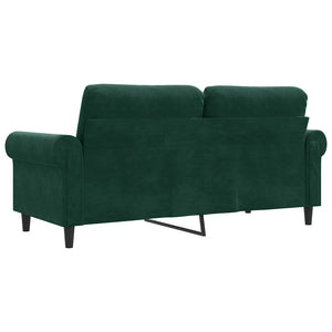 Divano a 2 Posti-Sofa 2 Posti Verde Scuro 140 cm in Velluto 631350