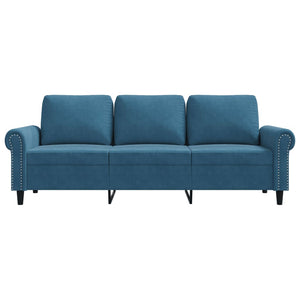 Divano a 3 Posti Blu 180 cm in Velluto 359548
