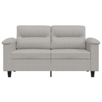 Divano a 2 Posti Grigio Chiaro 120 cm in Tessuto Microfibra 359556