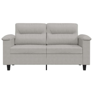 Divano a 2 Posti Grigio Chiaro 120 cm in Tessuto Microfibra 359556