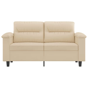 Divano a 2 Posti Crema 120 cm in Tessuto Microfibracod mxl 85411