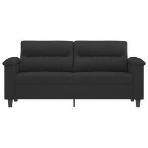 Divano a 2 Posti Nero 140 cm in Tessuto Microfibracod mxl 109377