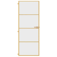 Porta Interni Sottile Oro 76x201,5cm Vetro Temperato Alluminiocod mxl 134721