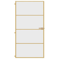 Porta Interni Sottile Oro 102,5x201,5 Vetro Temperato Alluminiocod mxl 107770