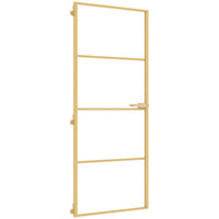 Porta Interni Sottile Oro 83x201,5cm Vetro Temperato Alluminiocod mxl 107769