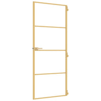Porta Interni Sottile Oro 83x201,5cm Vetro Temperato Alluminio 155137
