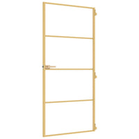 Porta Interni Sottile Oro 93x201,5cm Vetro Temperato Alluminio