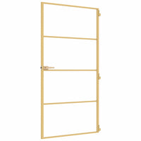 vidaXL Porta Interni Sottile Oro 102,5x201,5 Vetro Temperato Alluminio