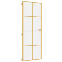 Porta Interni Sottile Oro 76x201,5cm Vetro Temperato Alluminiocod mxl 107771