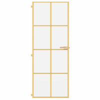 Porta Interni Sottile Oro 76x201,5cm Vetro Temperato Alluminiocod mxl 107771