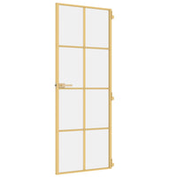 Porta Interni Sottile Oro 76x201,5cm Vetro Temperato Alluminio 155140