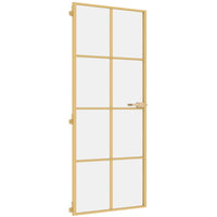 Porta Interni Sottile Oro 83x201,5cm Vetro Temperato Alluminio 155141