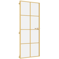 Porta Interni Sottile Oro 83x201,5cm Vetro Temperato Alluminiocod mxl 83815