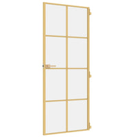 Porta Interni Sottile Oro 83x201,5cm Vetro Temperato Alluminio 155141