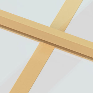 Porta Interni Sottile Oro 83x201,5cm Vetro Temperato Alluminio 155141