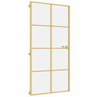 Porta Interni Sottile Oro 102,5x201,5 Vetro Temperato Alluminiocod mxl 83814